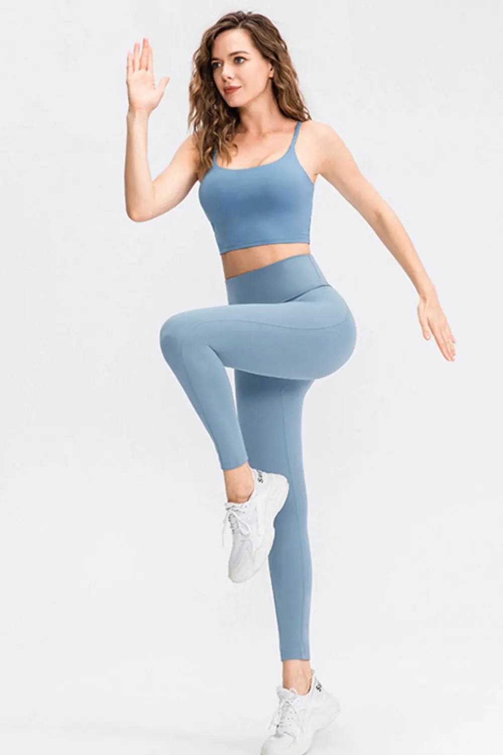 Slim Fit Wide Waistband Long Sports Pants by Partner Label
