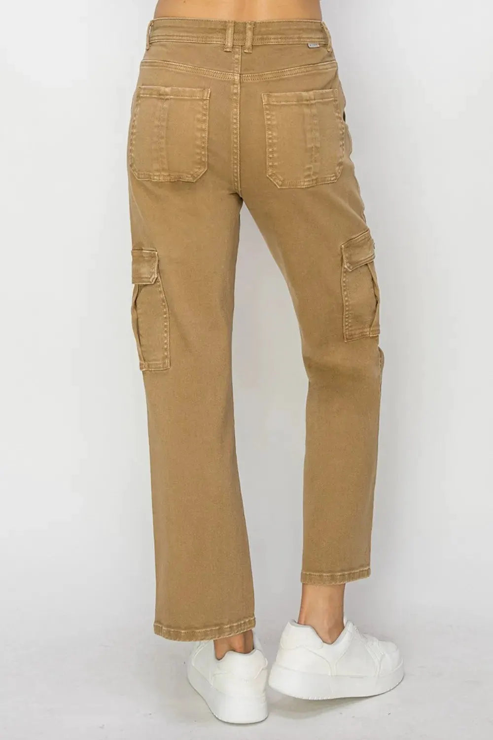 Risen Full Size High Rise Cargo Jeans by RISEN