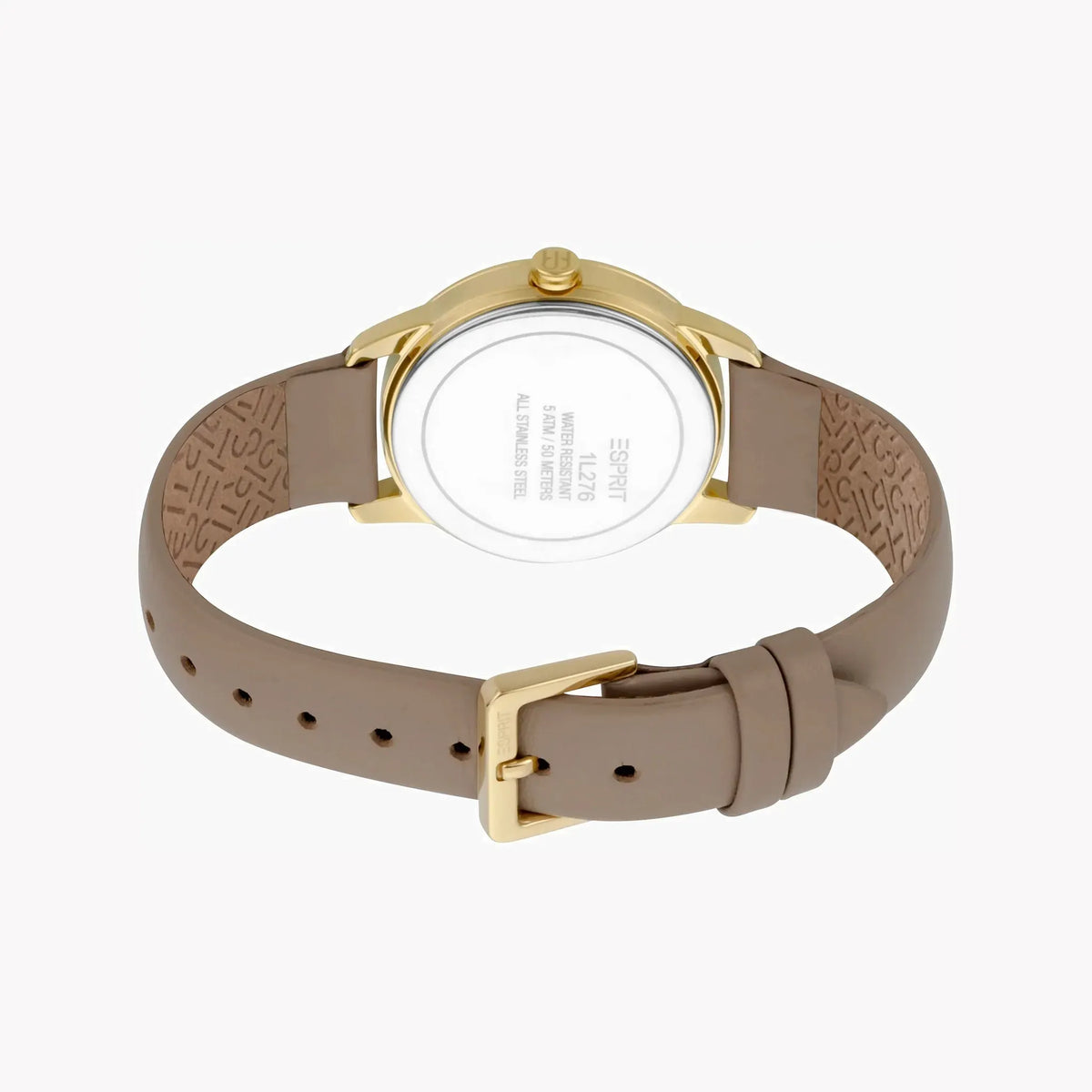 Esprit Women's Beige Leather Watch, Silver Dial | Es1l063m0015 by ESPRIT
