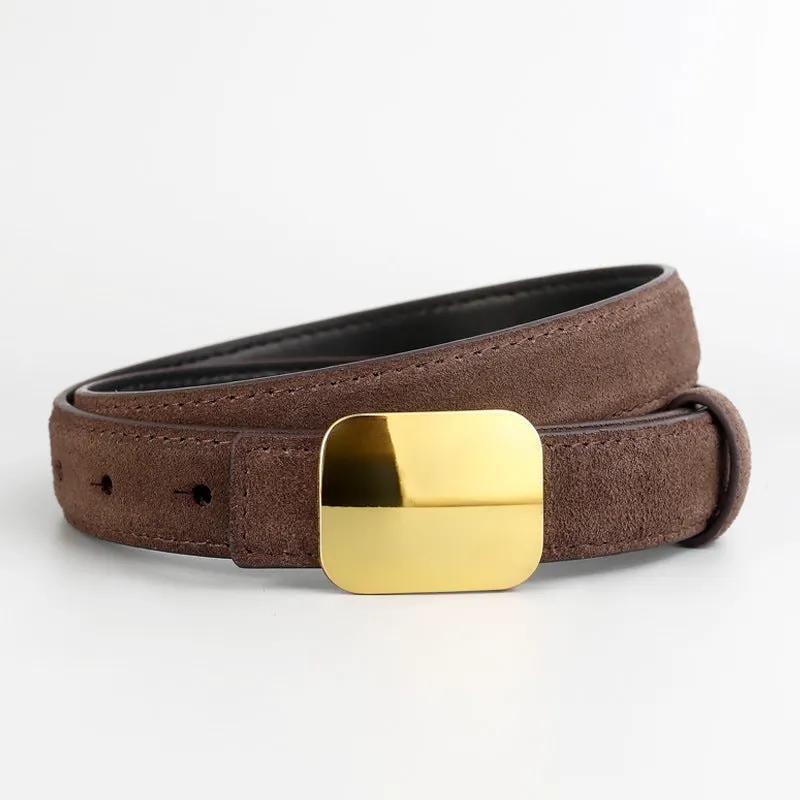 Golden Buckle Belt by Trendsi