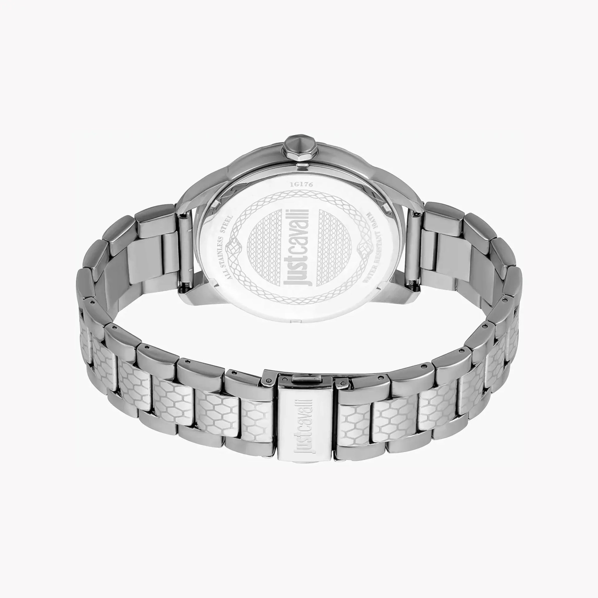 Just Cavalli Men's Silver Watch, Black Dial | Jc1g176m0055 by JUST CAVALLI