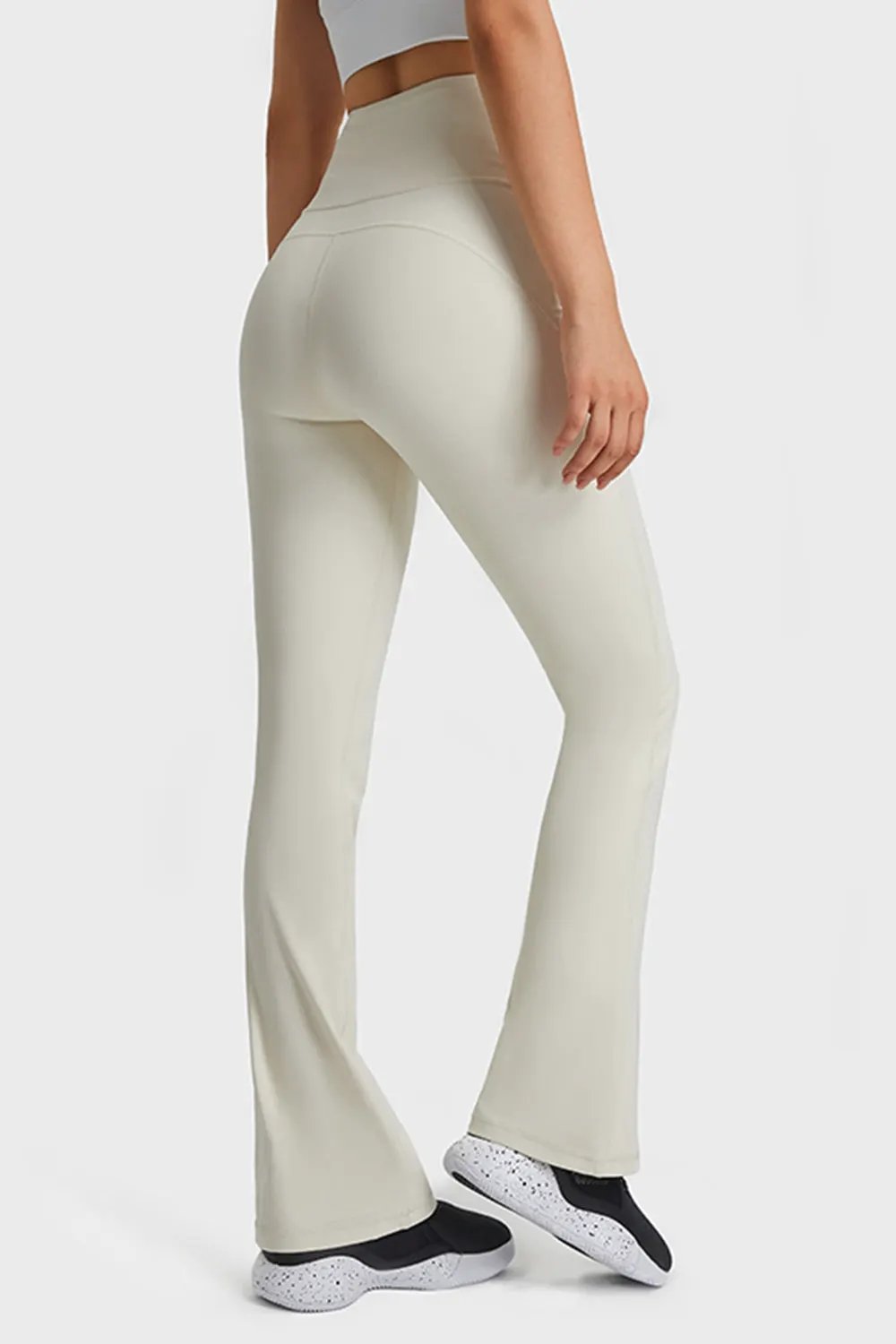 Millennia Elastic Waist Flare Yoga Pants by Millennia