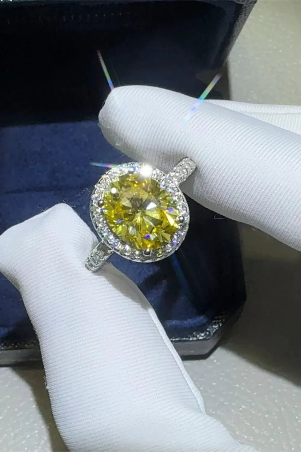 3 Carat Moissanite 925 Sterling Silver Ring by Partner Label