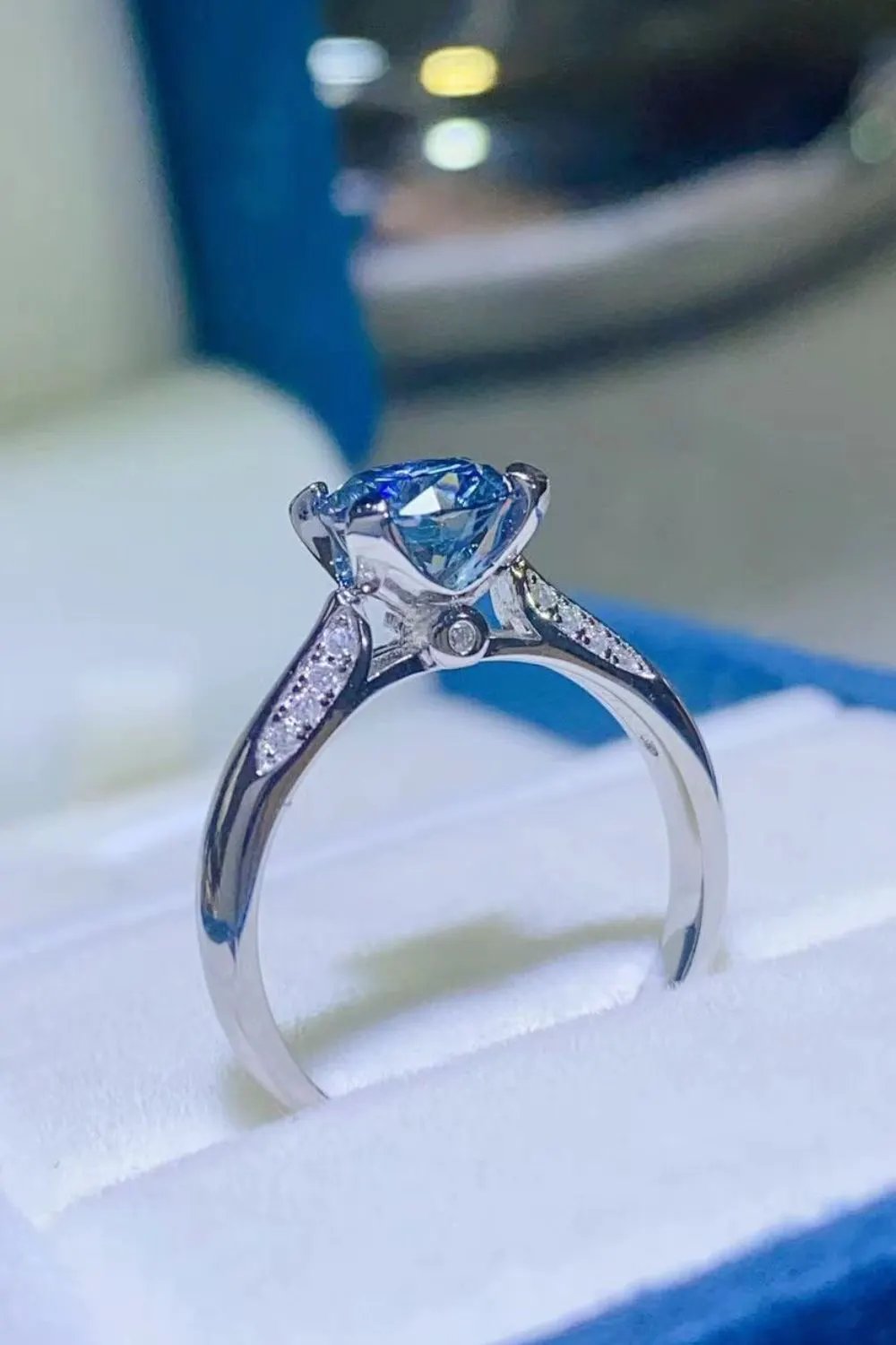 1 Carat Moissanite 4-Prong Ring by Partner Label