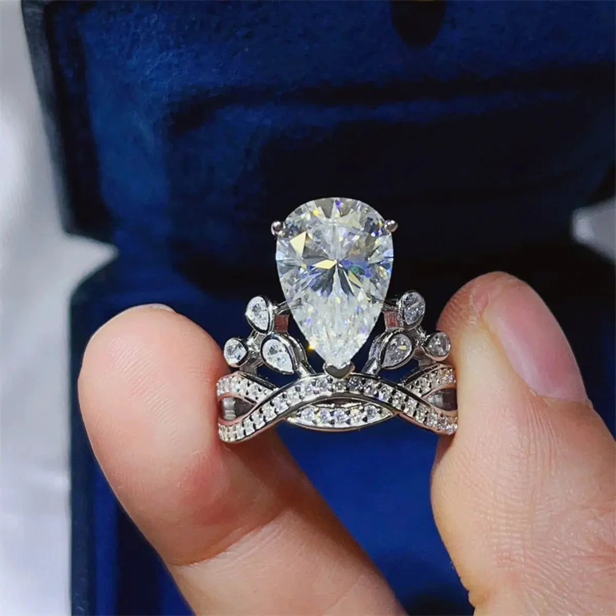 5 Carat Moissanite 925 Sterling Silver Ring by Partner Label