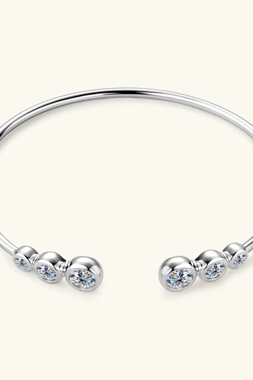 1.8 Carat Moissanite 925 Sterling Silver Bracelet by Partner Label