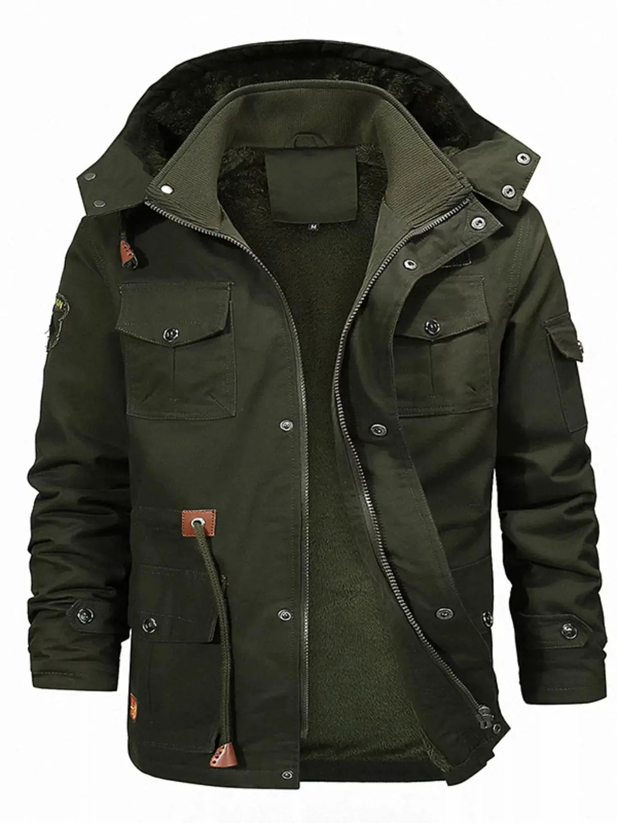 Men's Full Size Zip Up Fleece Lined Jacket Plus Size by Partner Label