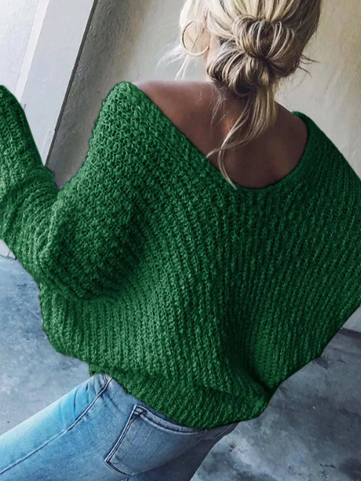 Loose Fit Long Sleeve Sweater by Partner Label
