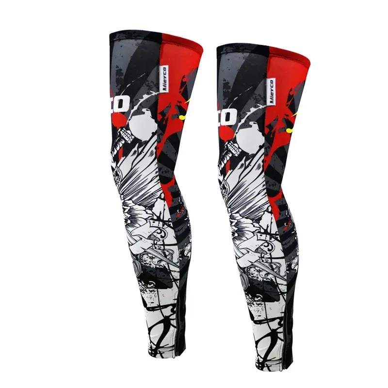 Men Ice Silk UV Sun Protection Leg Sleeves Lightweight Breathable Outdoor Cycling Running Sports Leggings by Vimost Shop