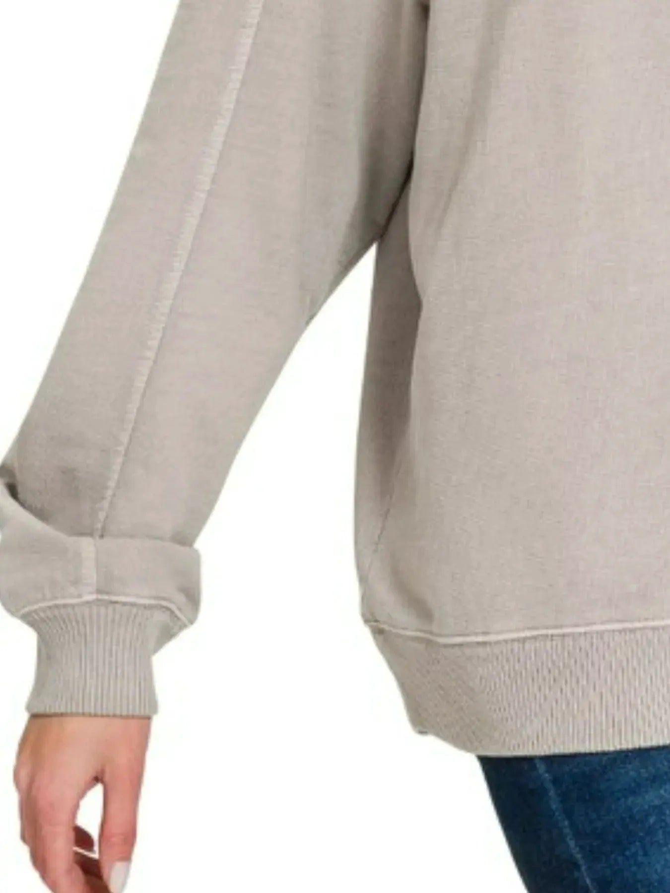 Zenana French Terry Pigment Dye & Enzyme Washing Hoodie by Zenana