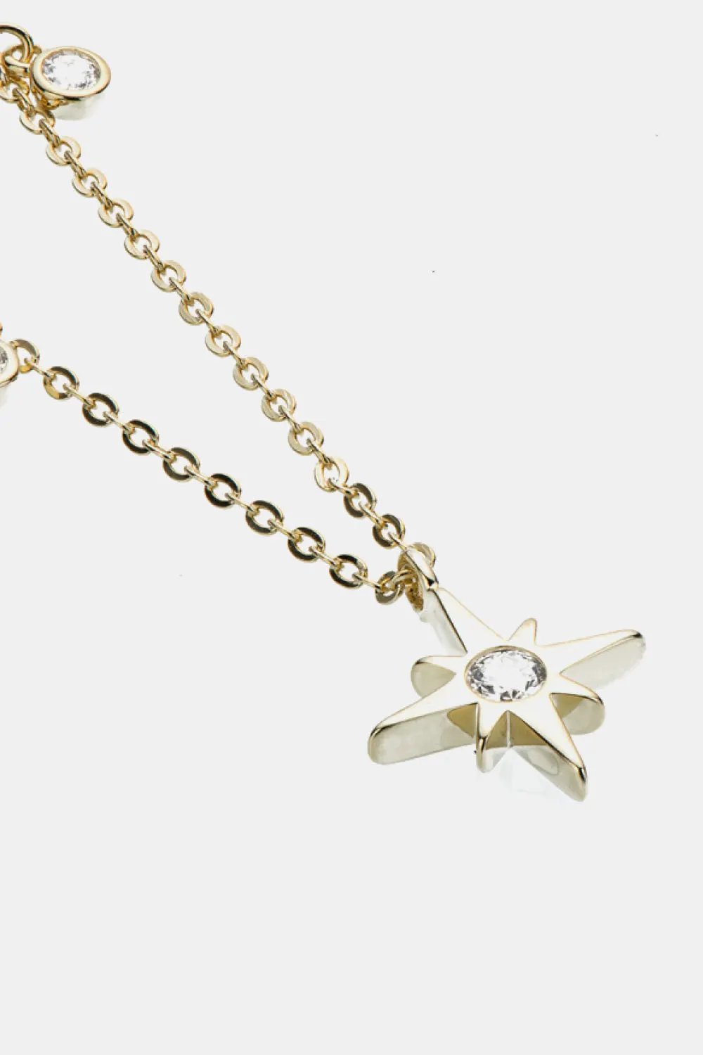 Moissanite North Star Pendant 925 Sterling Silver Necklace by Partner Label