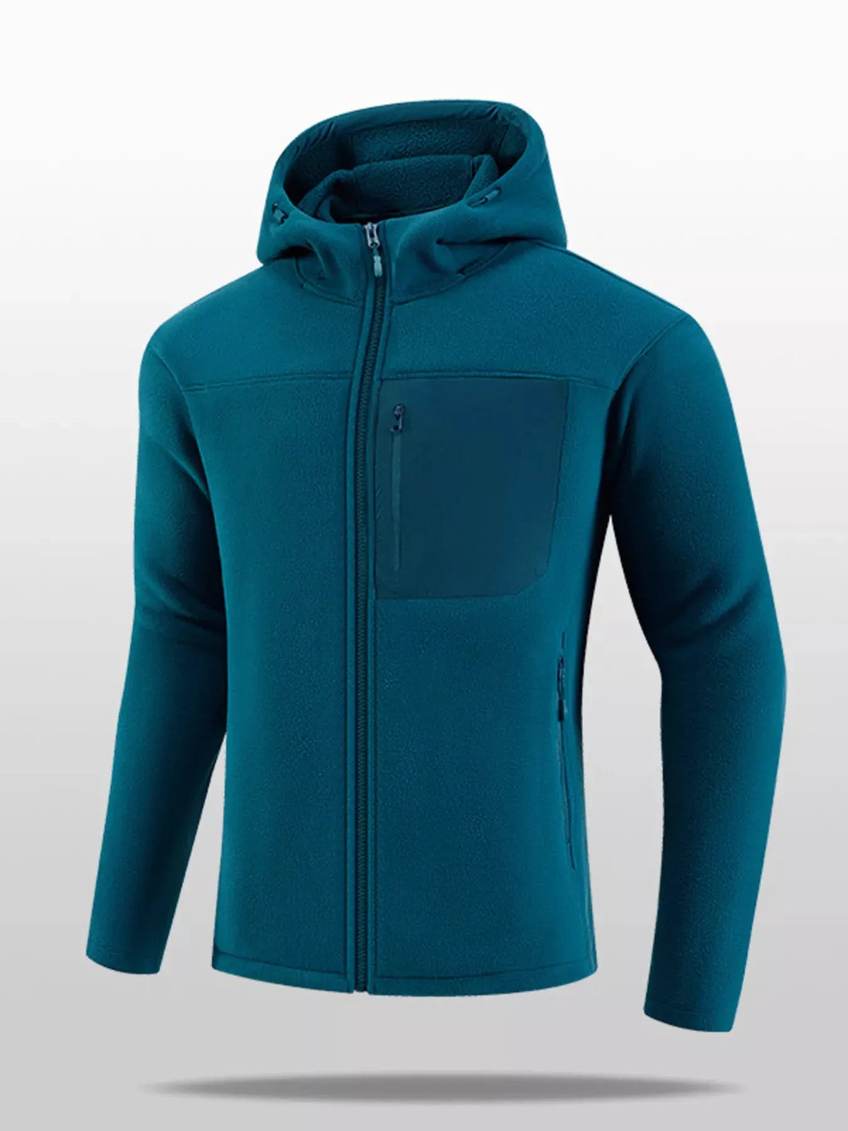 Men's Plus Size Hooded Fleece Full-Zip Jacket by Partner Label