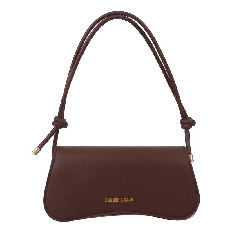 Summer Minimalist PU Underarm Bag Chic Solid Color Square Shoulder Purse Versatile Crossbody Tote For Women Elegant Office by Maiden-Art
