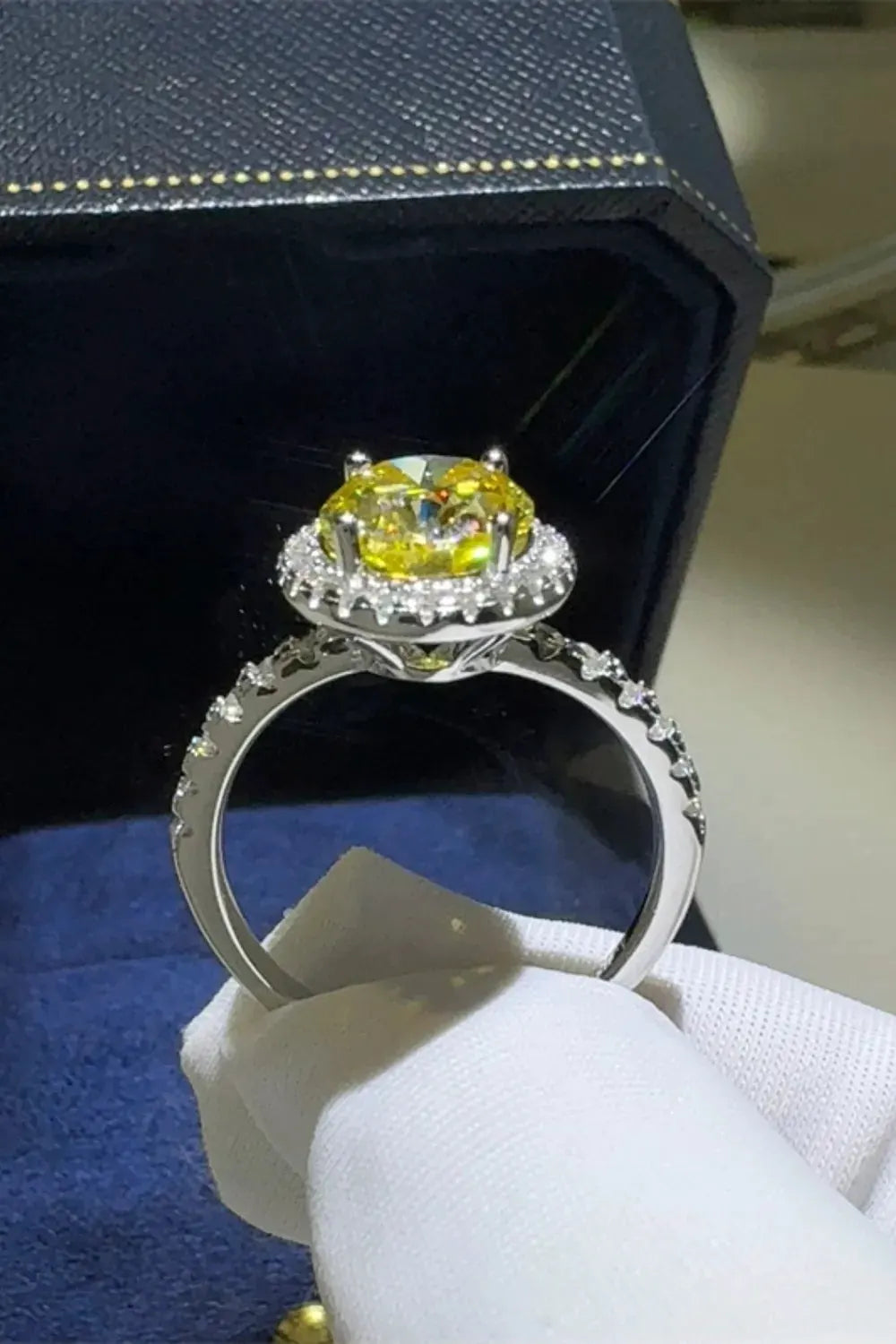 3 Carat Moissanite 925 Sterling Silver Ring by Partner Label