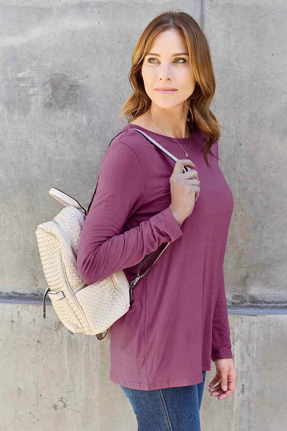 Basic Bae Full Size Round Neck Long Sleeve Top | Partner Labels Selection by Partner Label