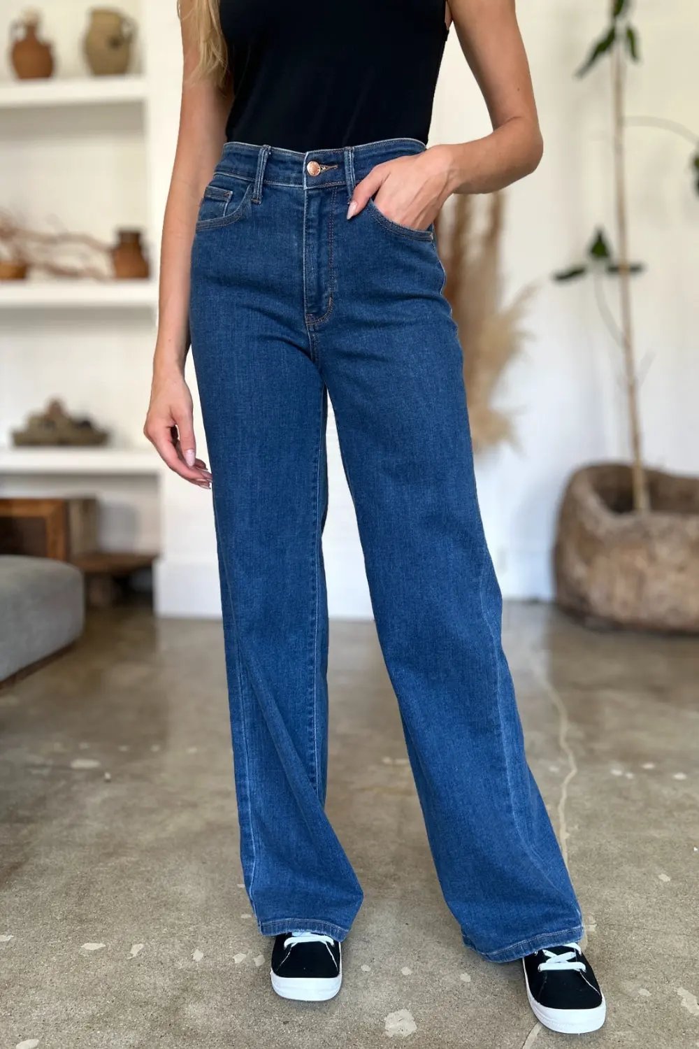 Judy Blue Full Size High Rise Straight Jeans by Judy Blue