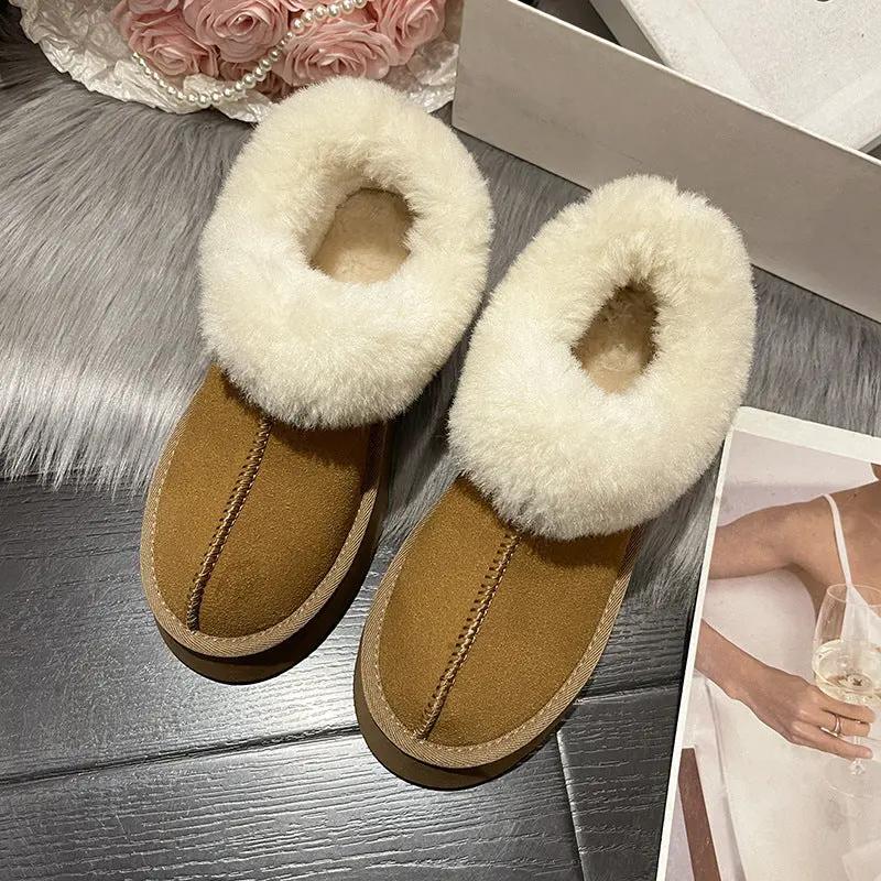 Women Short Plush Warm Snow Boots by Maiden-Art