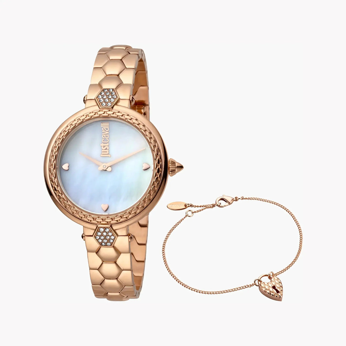 Just Cavalli Women's Rose Gold Watch, White Dial | Jc1l128m0585 by JUST CAVALLI