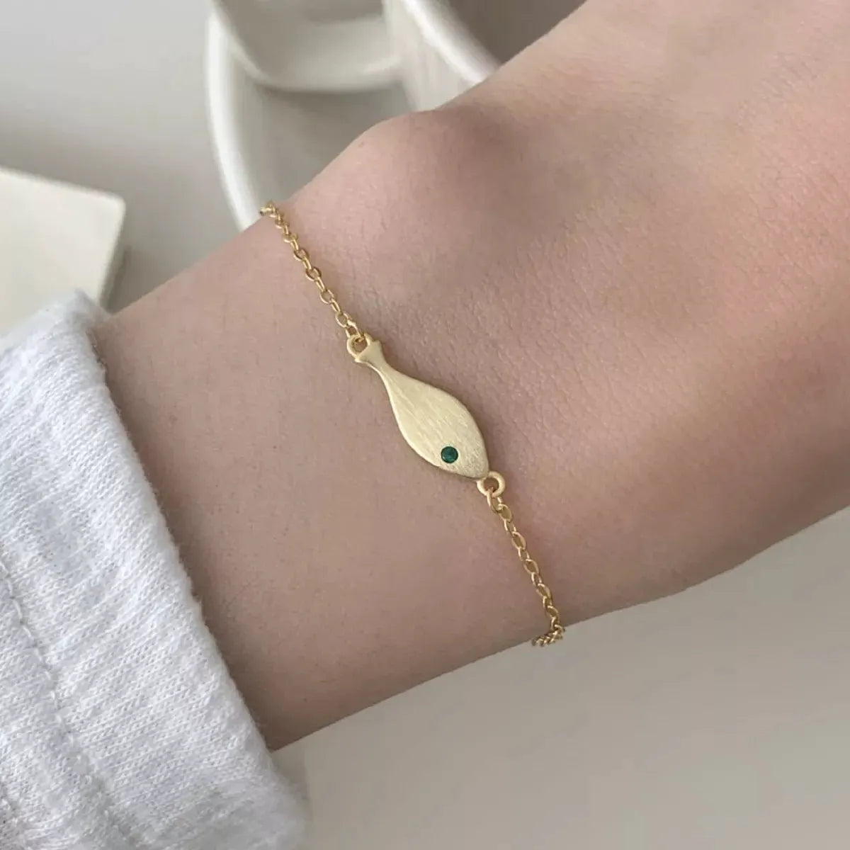 925 Sterling Silver Fish Bracelet by Partner Label