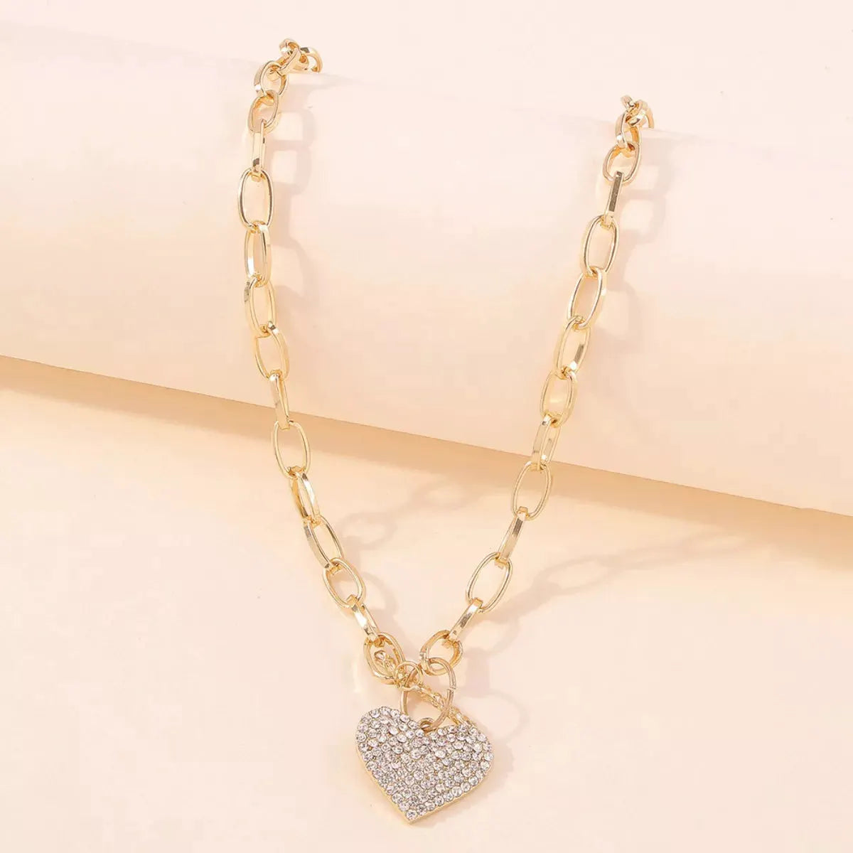 18K Gold-Plated Heart Pendant Necklace by Partner Labels