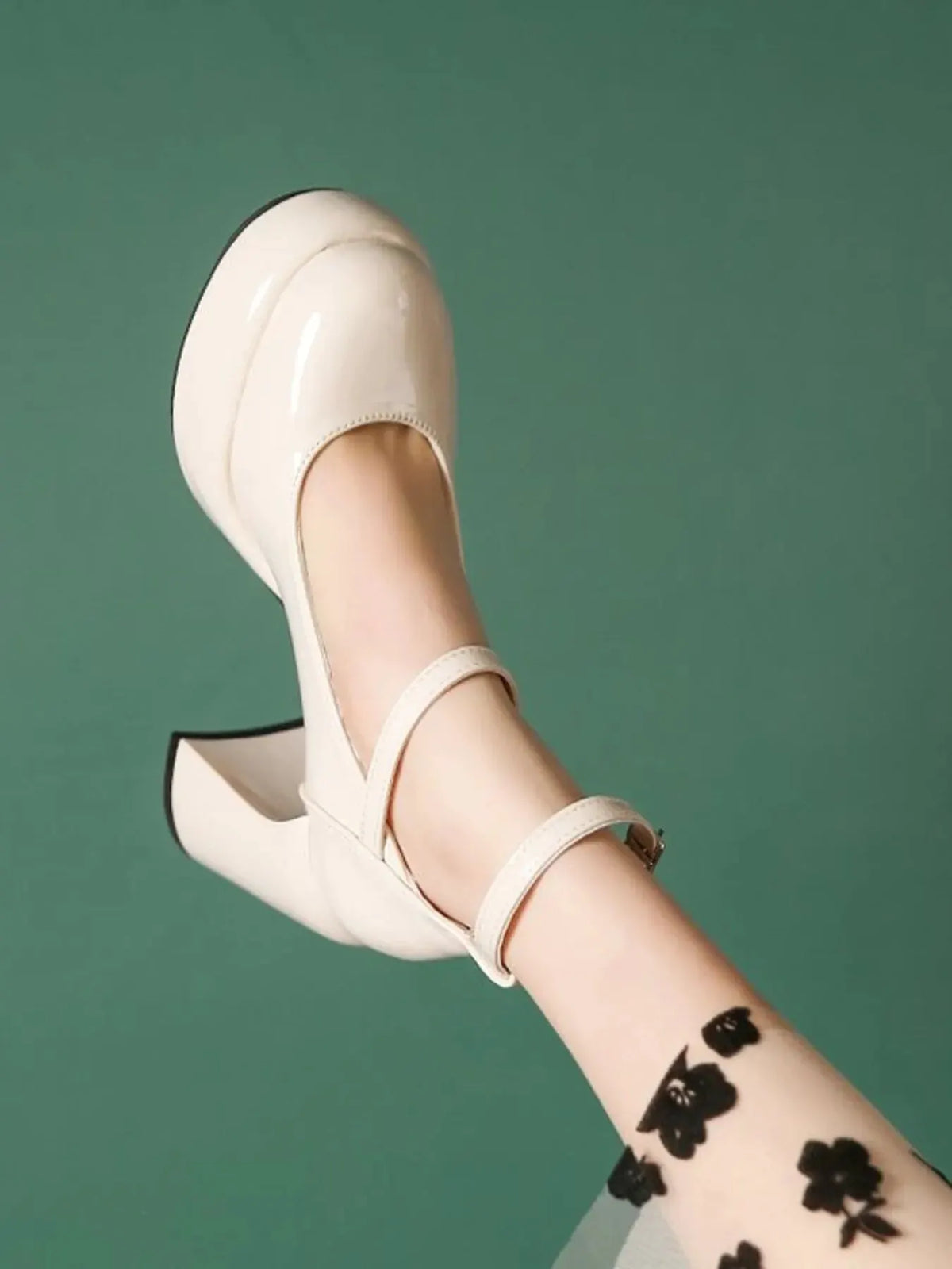 Patent Leather Mary Jane Platform Pumps by Partner Label