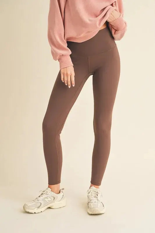 Yelete Full Size Fleece Lined High Waisted Leggings by Yelete