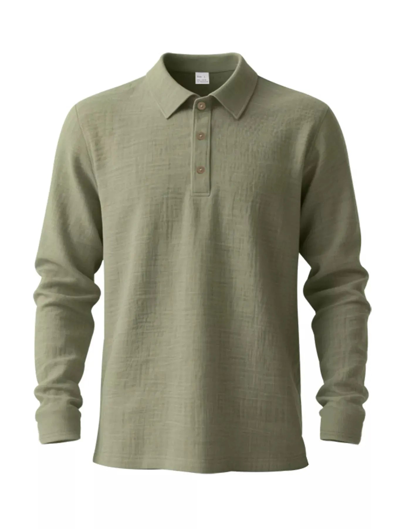 Men's Full Size Classic Long Sleeve Polo Plus Size by Trendsi