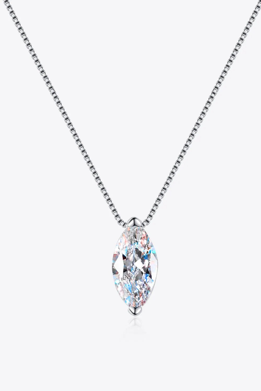 1 Carat Moissanite 925 Sterling Silver Necklace by Partner Labels