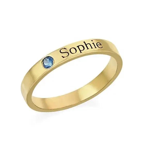 S925 ring lettering couple personalized name customization by Maiden-Art