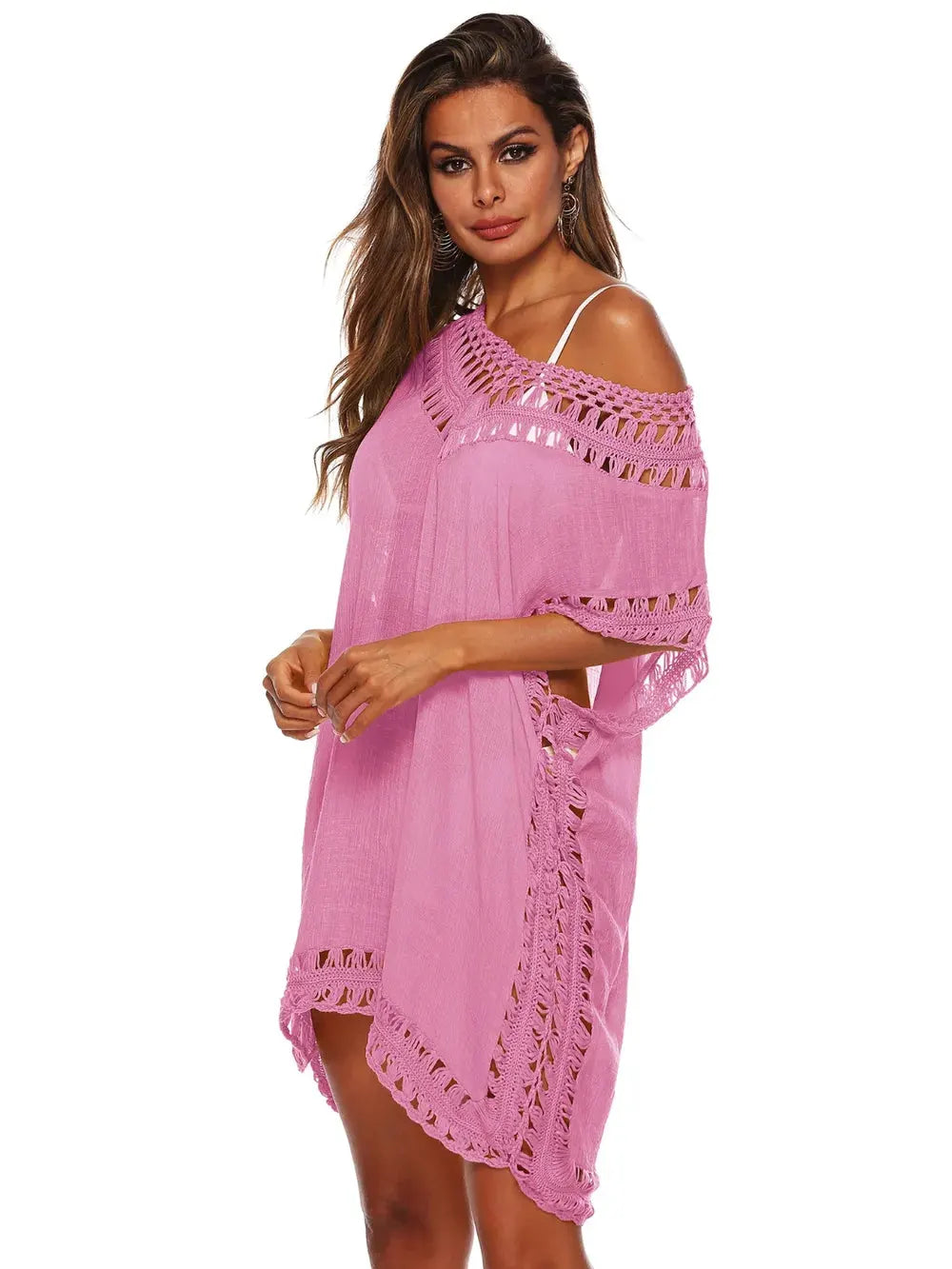 Cutout V-Neck Short Sleeve Cover-Up by Partner Labels