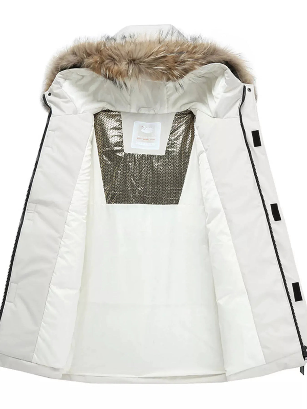 Men's Full Size Fur Hooded Winter Parka Coat Plus Size by Partner Label
