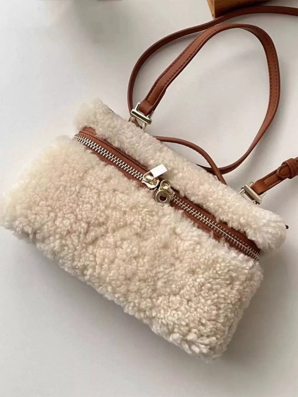 Lamb Wool Crossbody Bag by Partner Label