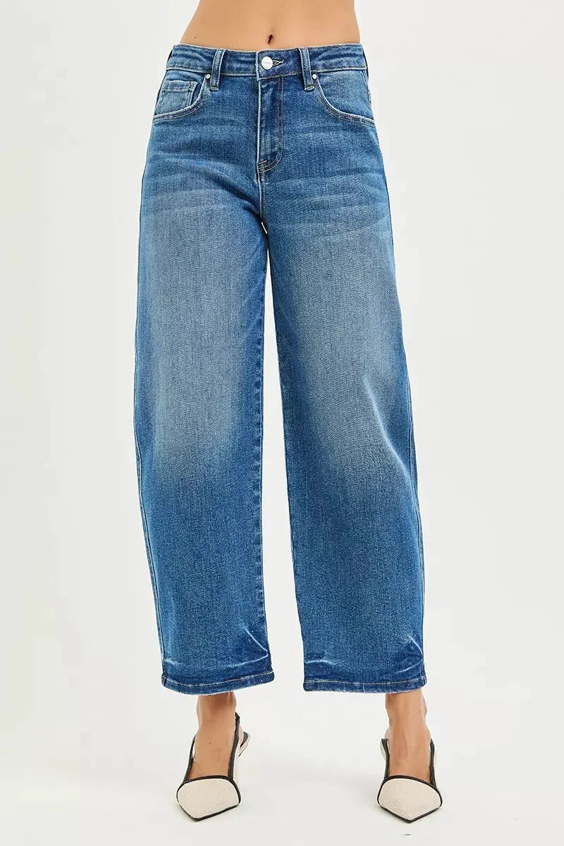 RISEN Slouchy Cropped Barrel Jeans by RISEN