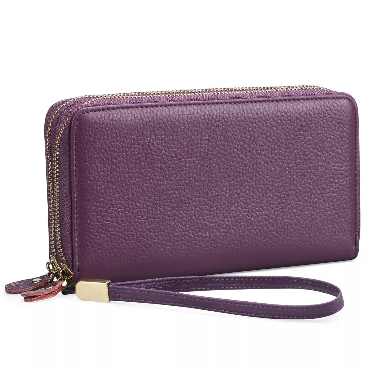 Double Zipper Leather Wallet by Partner Label