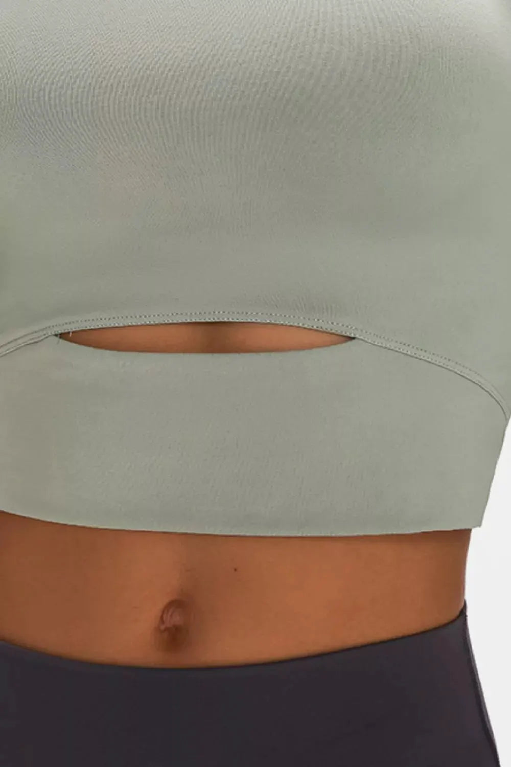 Millennia Long Sleeve Cropped Top With Sports Strap by Millennia