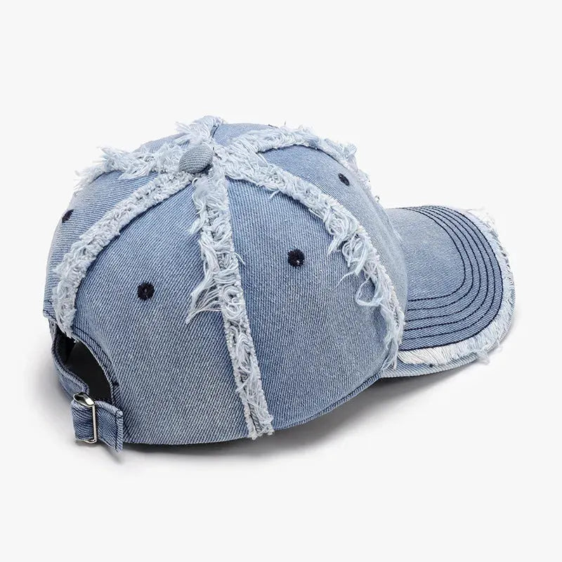 Raw Hem Cotton Baseball Cap by Partner Label