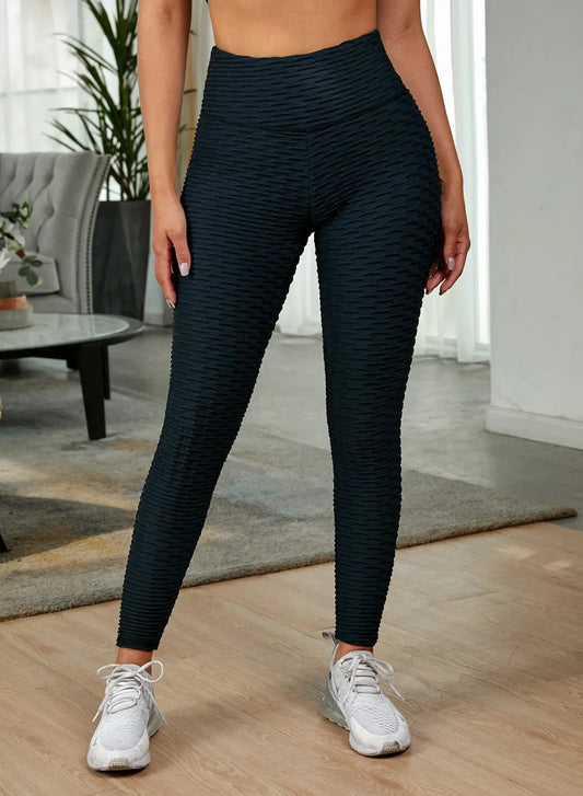 Textured High Waist Active Leggings by Partner Label