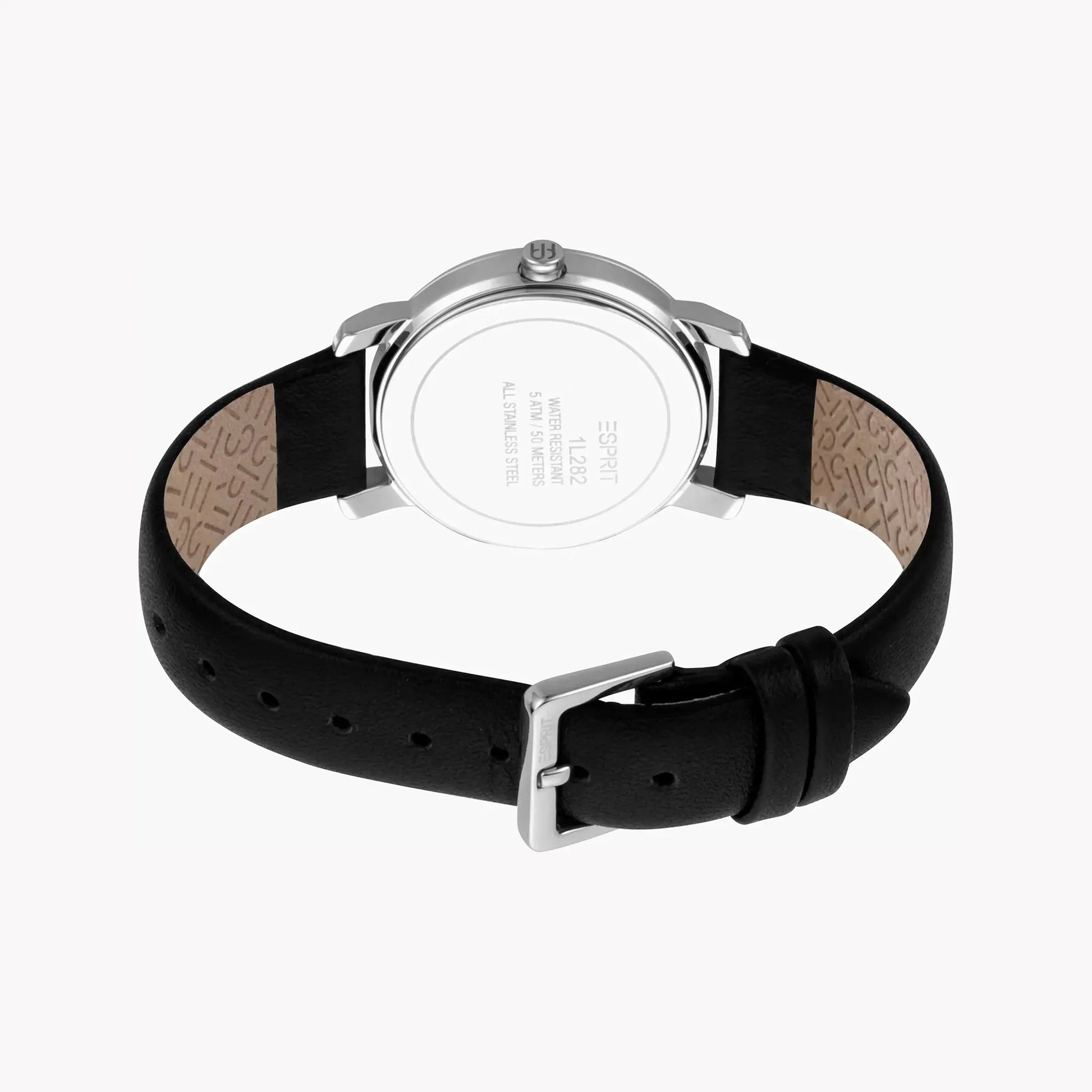 Esprit Women's Black Leather Watch, Black Dial | Es1l183m0015 by ESPRIT