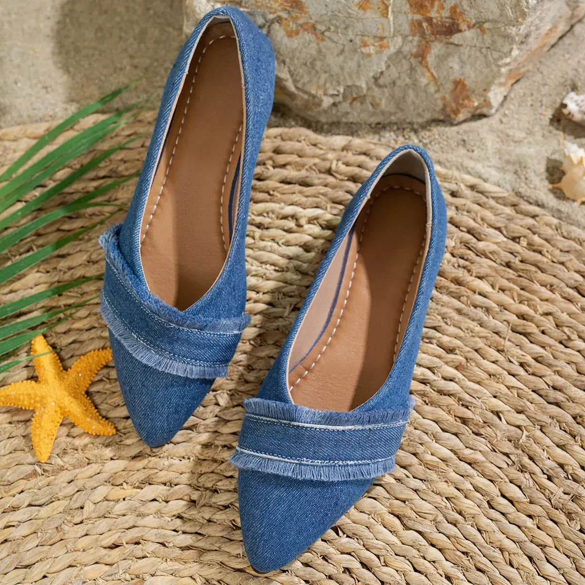 Point Toe Flats Slip-Ons by Partner Label