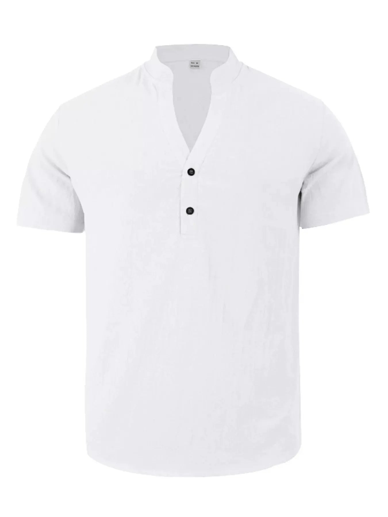 Men's Full Size Casual Linen Blend Short Sleeve Shirt Plus Size by Trendsi