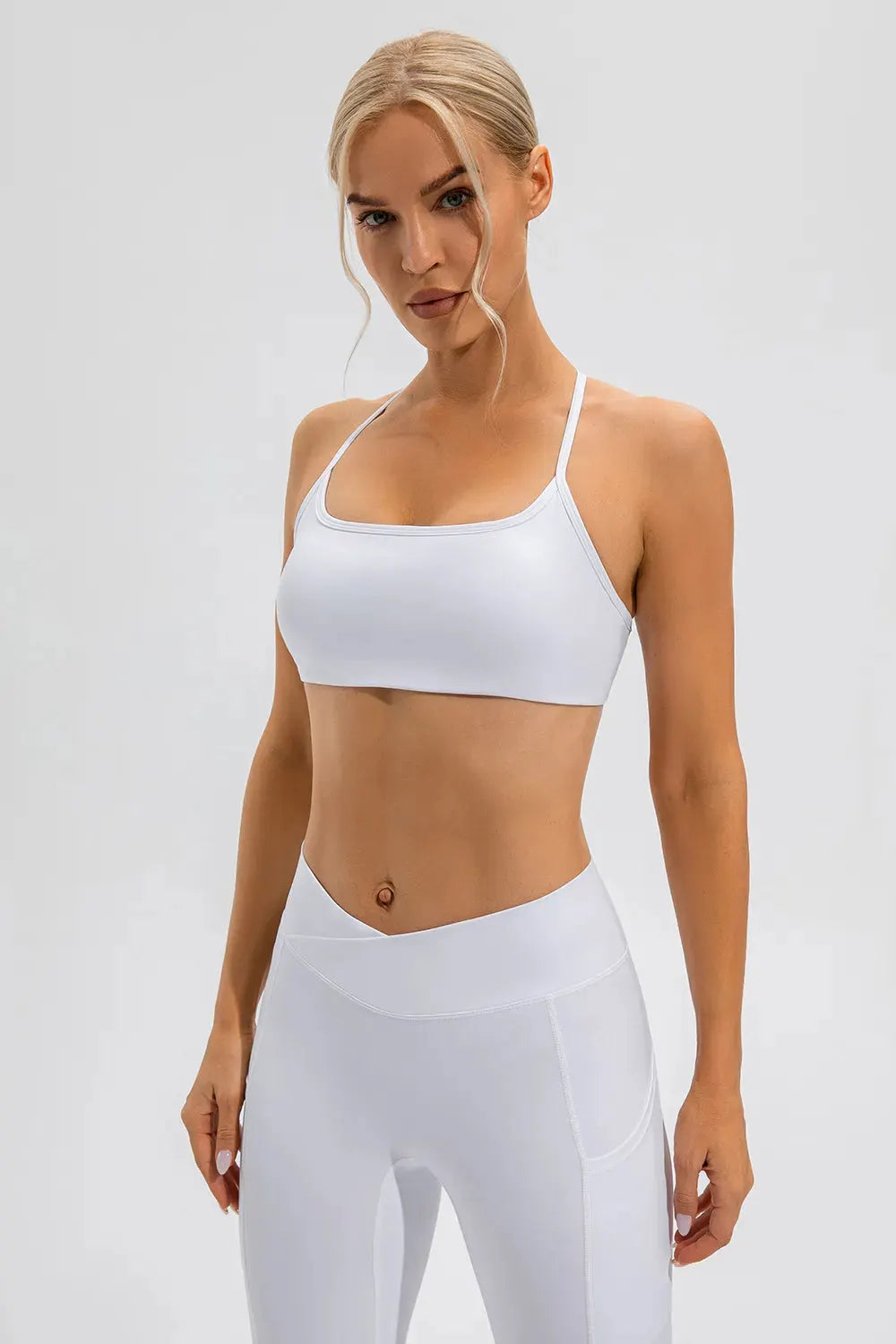 Crisscross Spaghetti Strap Active Cami by Partner Label