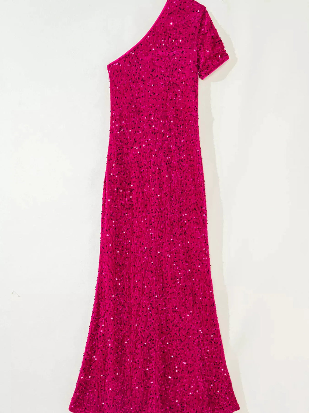 Sequin One-Shoulder Dress with High Slit by Partner Label