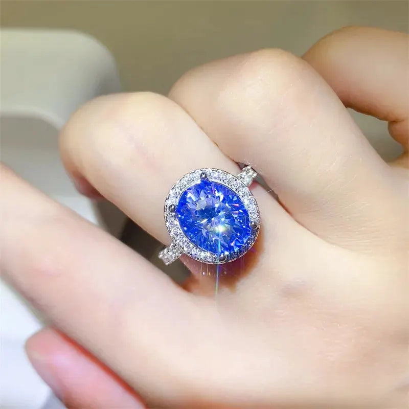 5 Carat Moissanite 925 Sterling Silver Ring by Partner Label