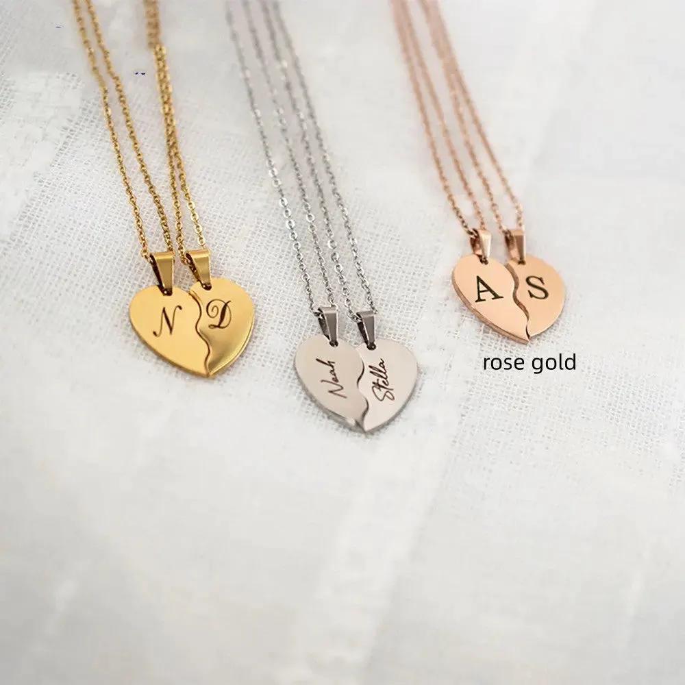 Personalized Stainless Steel Heart-shaped Necklace-personalized necklace by Maiden-Art