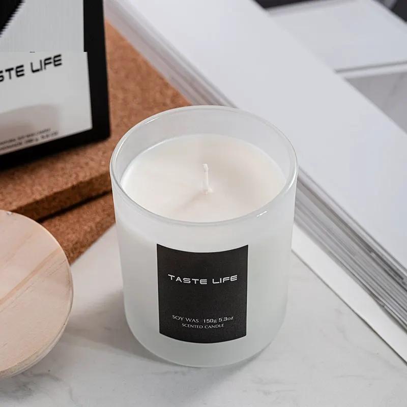 Smokeless Handmade Soy Wax Scented Candle With Clear Wooden Cover by Maiden-Art