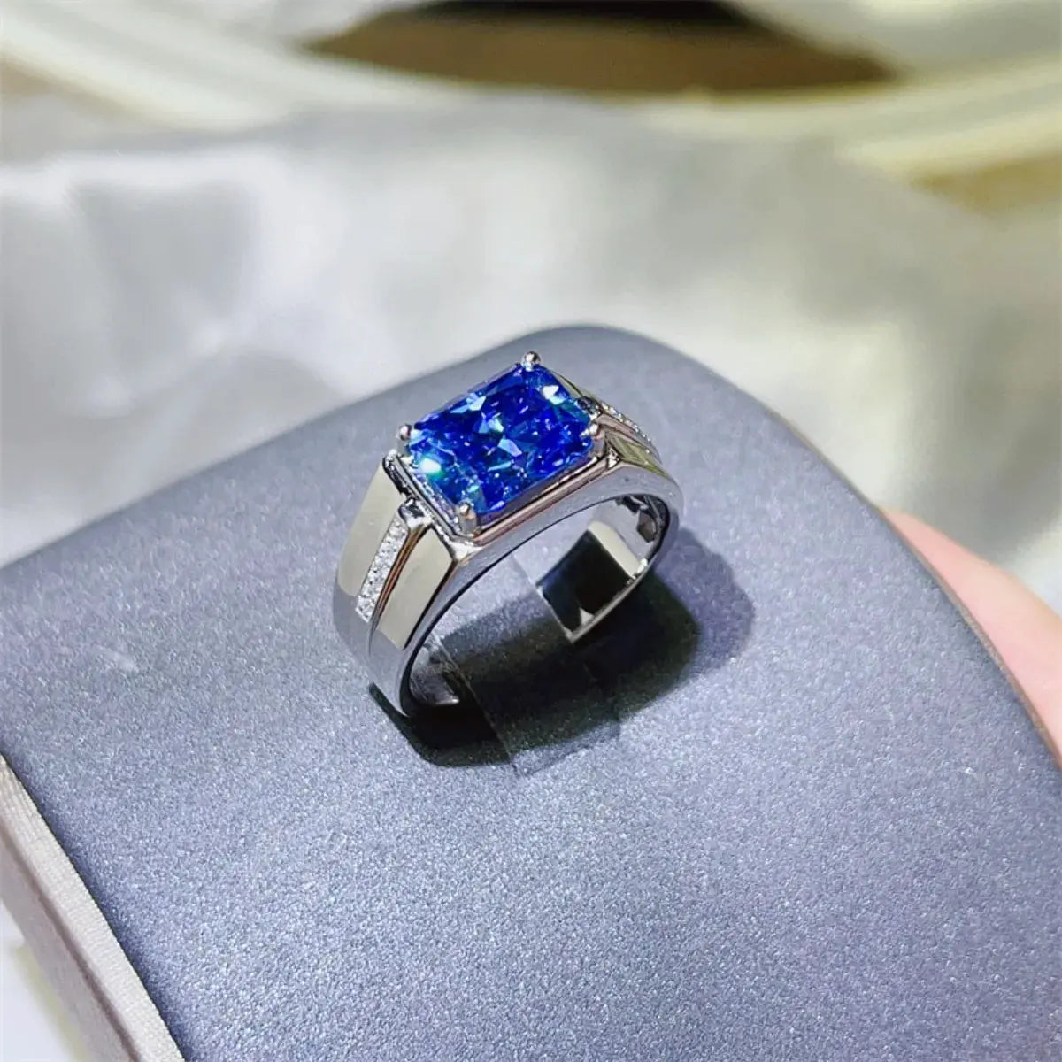 2 Carat Moissanite 925 Sterling Silver Ring by Partner Label