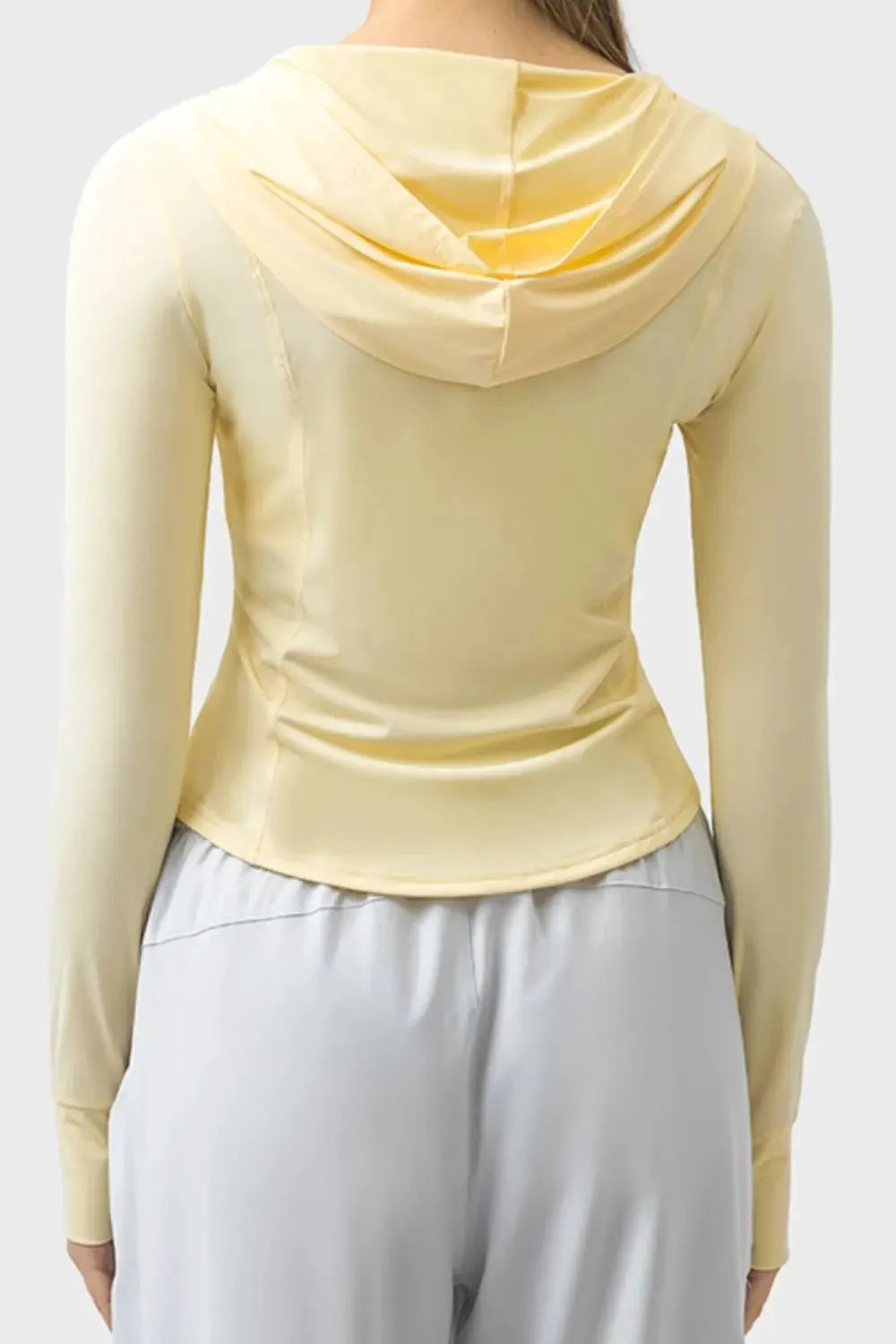 Millennia Pocketed Zip Up Hooded Long Sleeve Active Outerwear by Millennia