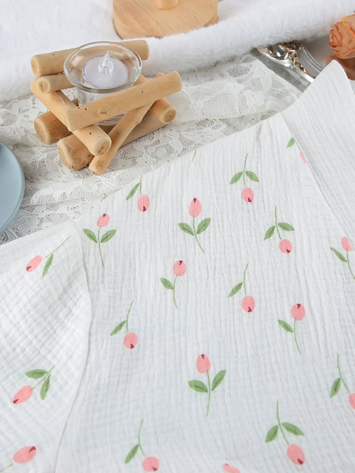 Floral Print Lightweight Lounge Nightgown by Partner Labels