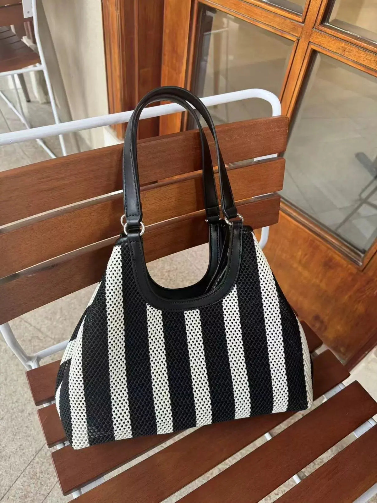 Contrast Striped Tote Bag by Partner Label