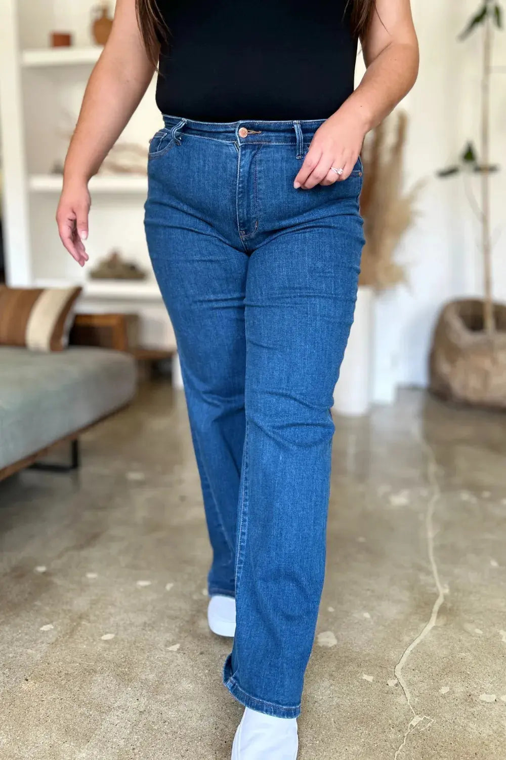 Judy Blue Full Size High Rise Straight Jeans by Judy Blue